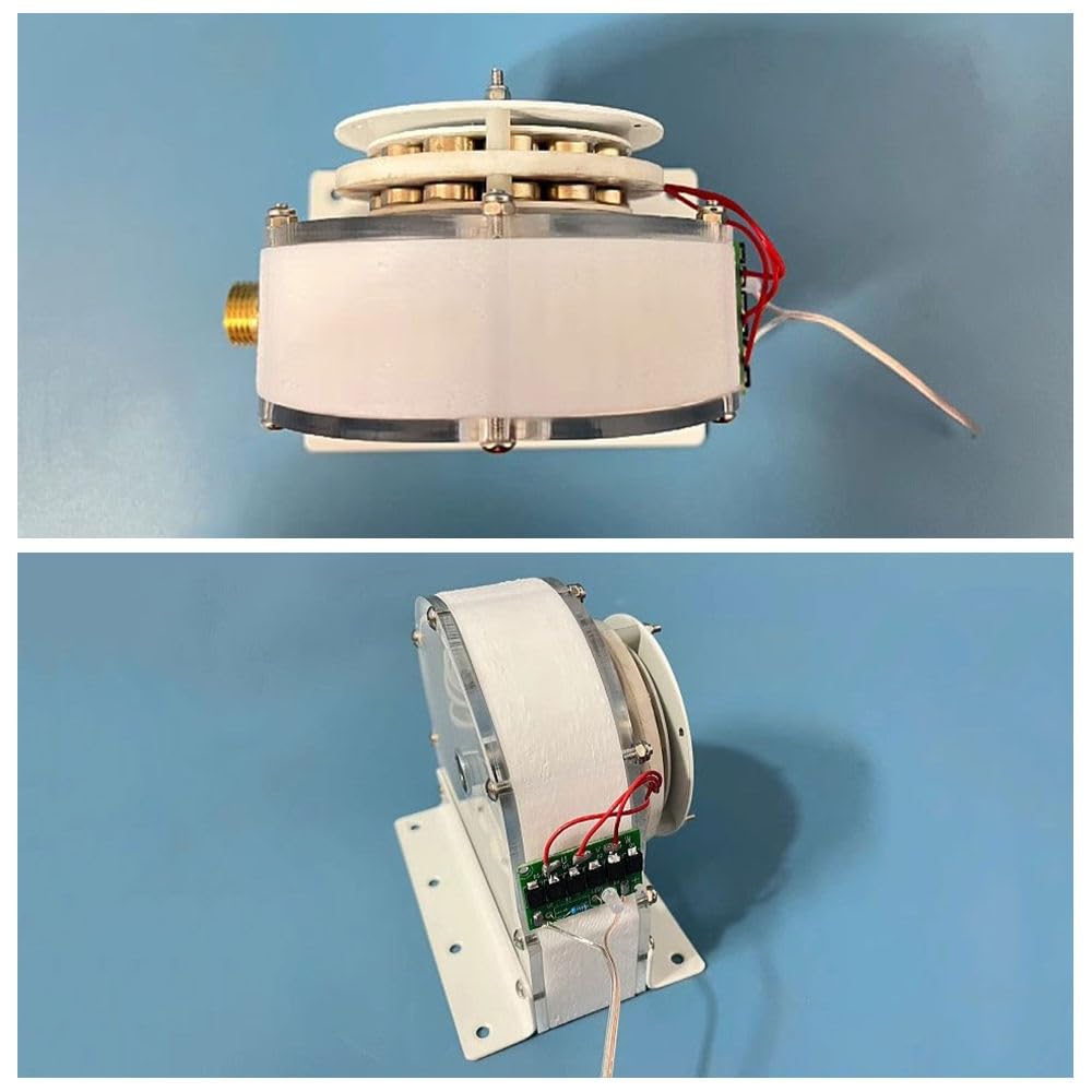Generador de turbina de agua micro hidráulica de 100 W, rueda de agua hidroeléctrica de baja velocidad, generador de impacto de disco sin núcleo para soluciones de energía doméstica