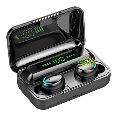 Ear Buds Wireless Earbuds, Bluetooth 5.3 Headphones In Ear, Bluetooth Earphones with Built-in Microphone, Wireless Ear Buds, Bluetooth Earbuds with Mic, USB Charging Case, Dual Connect, Black