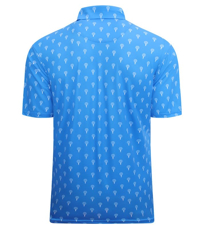 Image of Damipow Premium Golf Shirts for Men Dry Fit Performance Polo Short Sleeve Collared Shirt