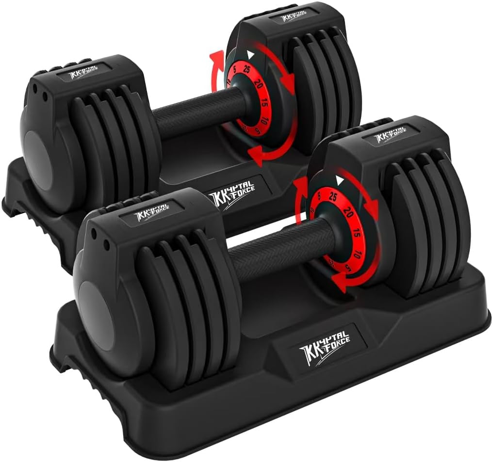 25/55lbs Adjustable Dumbbells Set