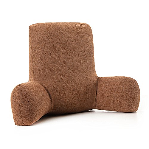 ZOEMO Bed Reading Pillow, Taupe Bed Rest Pillows with Arm Rests for