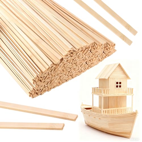 Fansunta 300pcs 15.7x0.35 Inch Strong Natural Bamboo Sticks, Wooden Craft