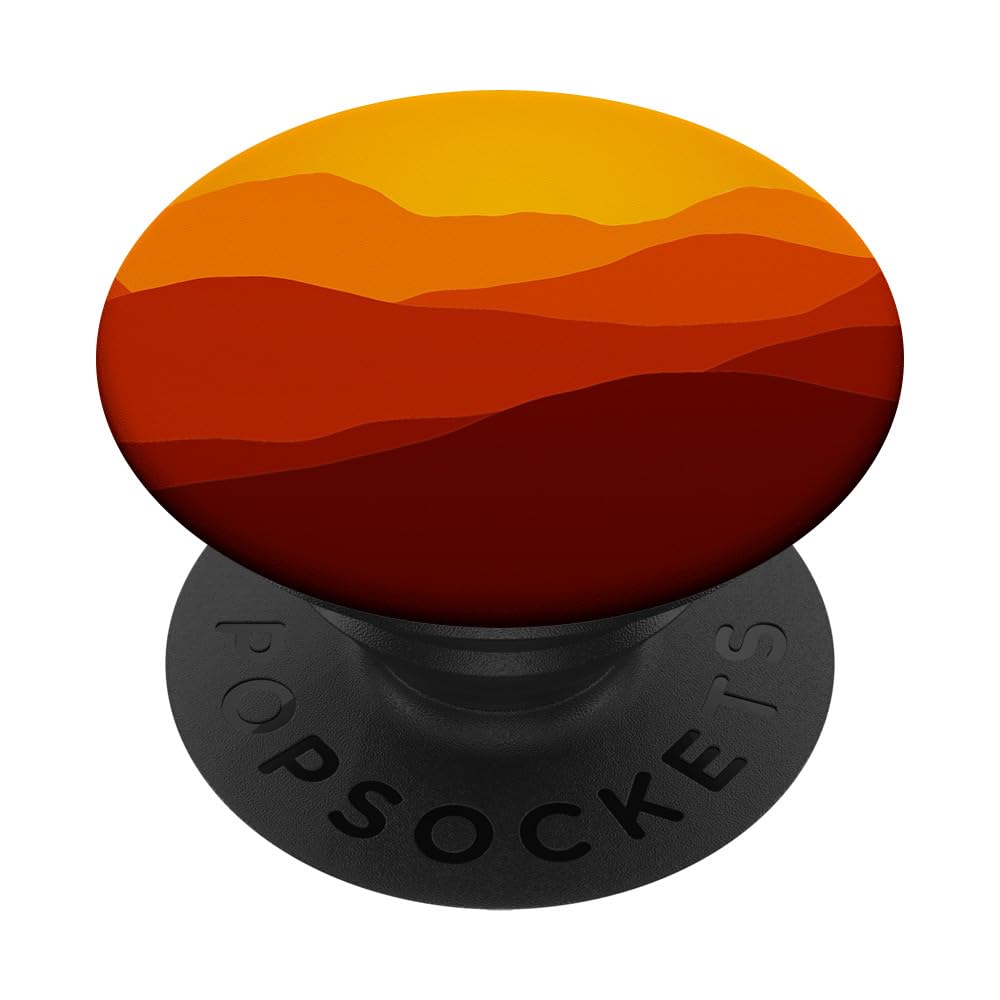 Red Mountain Pop Mount Socket Sunrise Art Work Orange Color PopSockets Adhesive PopGrip