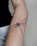 5X2Y Tattoo Tech, Long Lasting Temporary Tattoos, Last 1-2 Weeks, Waterproof, Semi Permanent Tattoo, Realistic look, No Adhesive, No reflection (Dragonfly)