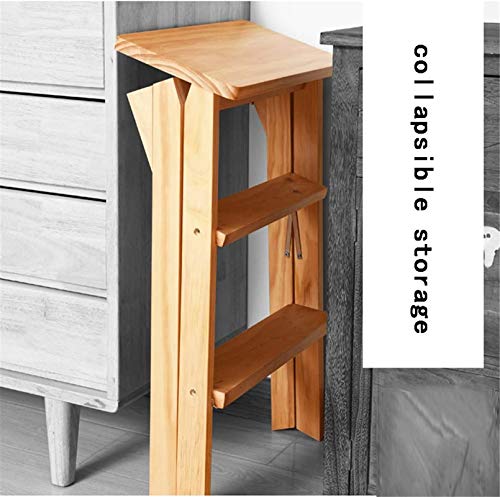Taburete escalonado de madera para el hogar ideal como silla escalera multifunción 5