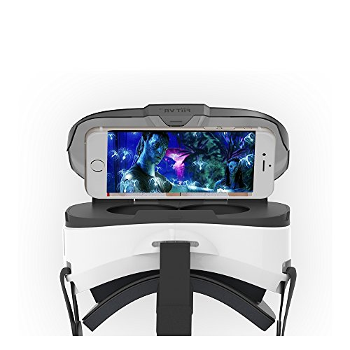 Chenci 3D VR Virtual Reality Glasses For 3D Movies and Games(Focal and Pupil Distance Adjustable Strap for 4.0-6.5 Inches Smartphone for iPhone Samsung Moto LG Nexus HTC Huawei etc. [White]