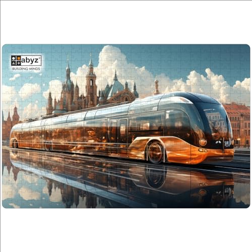 Image of ABYZ Wooden Jigsaw Futuristic Transportation Puzzle for Kids Play and Learn Educational Puzzle for Children Aged 7+ and Adults Toy for Improving Memory & Problem Solving