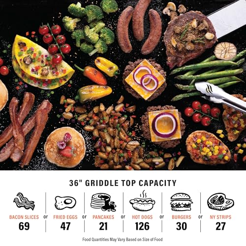 Image of Blackstone 2439 Original 36 inch Omnivore Griddle with Airfryer Combo | BAR System, Integrated Hood, 4 Quart Airfryer