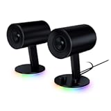 Nommo Chroma&colon; Custom Woven 3" Glass Fiber Drivers - Rear-Facing Bass Ports - Bass Knob w&sol;Automatic Gain Control Chroma Enabled - Full Range 2&period;0 PC Gaming Speakers&comma; Black