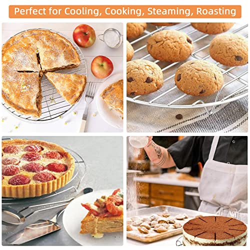 Tambee 8 Inch Cooking Rack Round 304 Stainless Steel Baking And Cooling Steaming Rack W Stand Cookware Fit For Air Fryer Pressure Cooker Canning Set Of 2 #TOP3