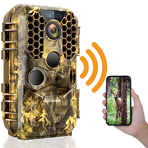 Wireless Bluetooth WiFi Game Trail Deer Camera 30MP Photo Real 4K Video Night Vision Motion Activated Waterproof Time Lapse for Wildlife Hunting & Home Security, View Picture & Video on Cell Phone