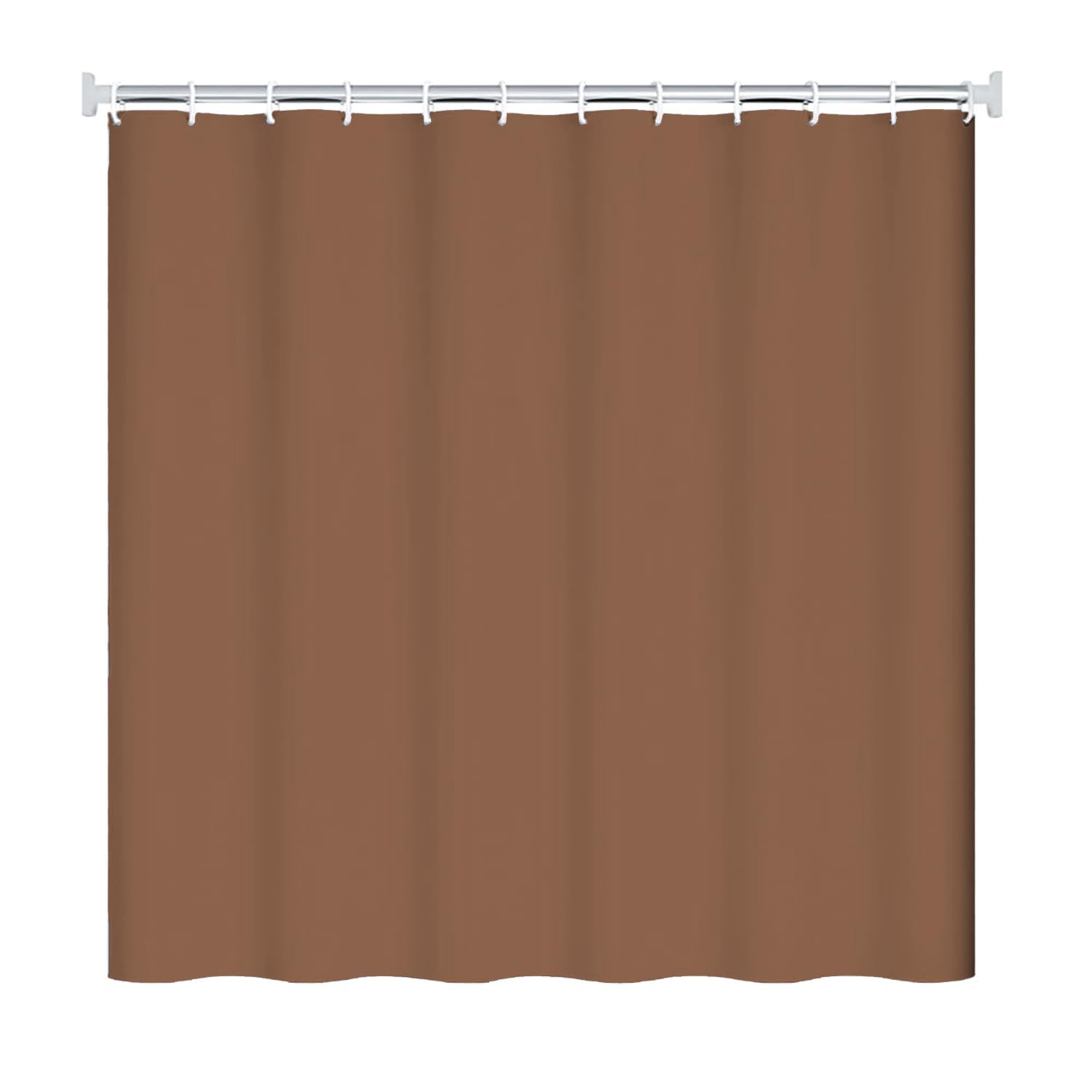 GREATOYAR Cortina Ducha Impermeable, Cortina Baño, Cortina Bañera Lavable, Cortinas de Baño Decorativas, 12 Anillos Incluidos, 100% Peva, 180X180cm, Marrón