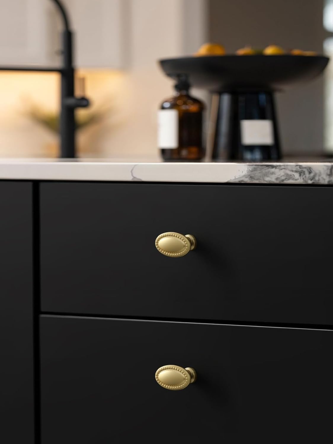 5 Pack Gold Cabinet Knobs Vintage Drawer Pulls Kitchen Cupboard Dresser Cabinet Hardware Handles Zinc Alloy