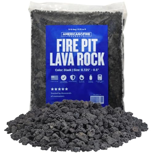 Image of American Fire Products Small Lava Rock, 1 /8 inch-1 /2 inch, 10 lb for Fire Pits