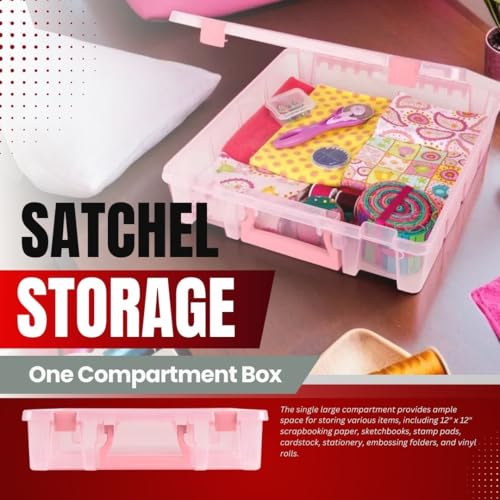 Image of ArtBin 6955RK Super Satchel 1-Compartment Box, Art & Craft Organizer, 1-Pack, Translucent Blush