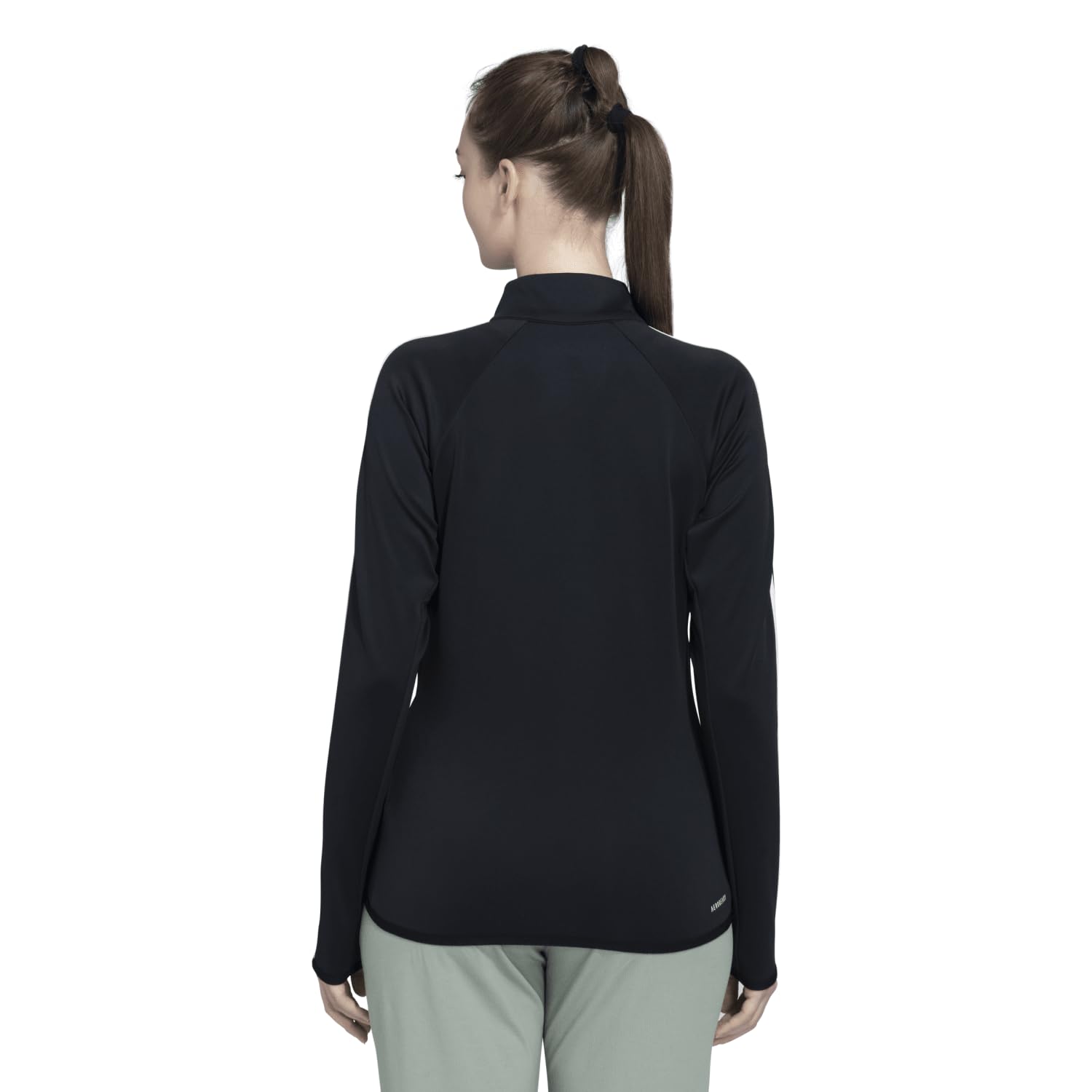Adidas Women's A-Line Coat (JI8925_Black/White - Image 3 thumbnail
