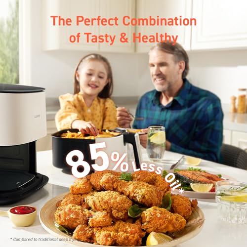 Cosori Air Fryer Pro LE 5-Qt Airfryer, With 20PCS paper liners, 10 Functions that Dry, Bake, Roast &Preheat, Shake Reminder, Up to 450℉, 85% Oil less, Compact, 130+ Recipes, Dishwasher Safe, White by Cosori - Used condition - Image 4