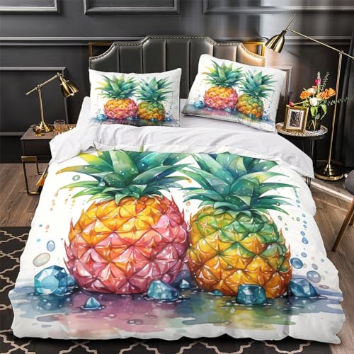 Fresh-Pineapple-3D-Bedding-Duvet-Cover-Set-Watercolor-Style-3-Piece-1-Duvet-Cover2-Pillowcase-for-Teen-Boys-Girls-Sports-Microfiber-Bedding-Quilt-Full203x228cm 51wEMXOzmmL