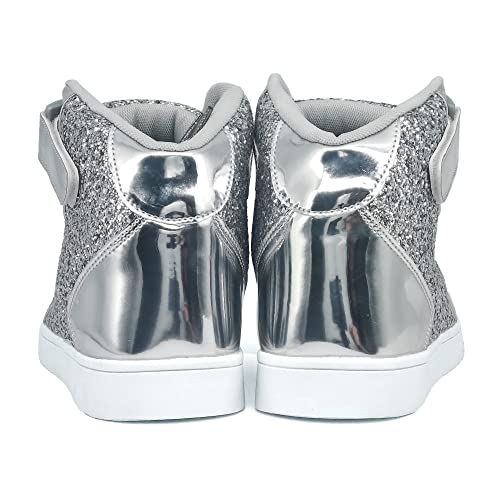 Wooowyet Glitter Shoes Kids High Top Sneakers For Boys Girls Gift Party Birthday Christmas Halloween #TOP5