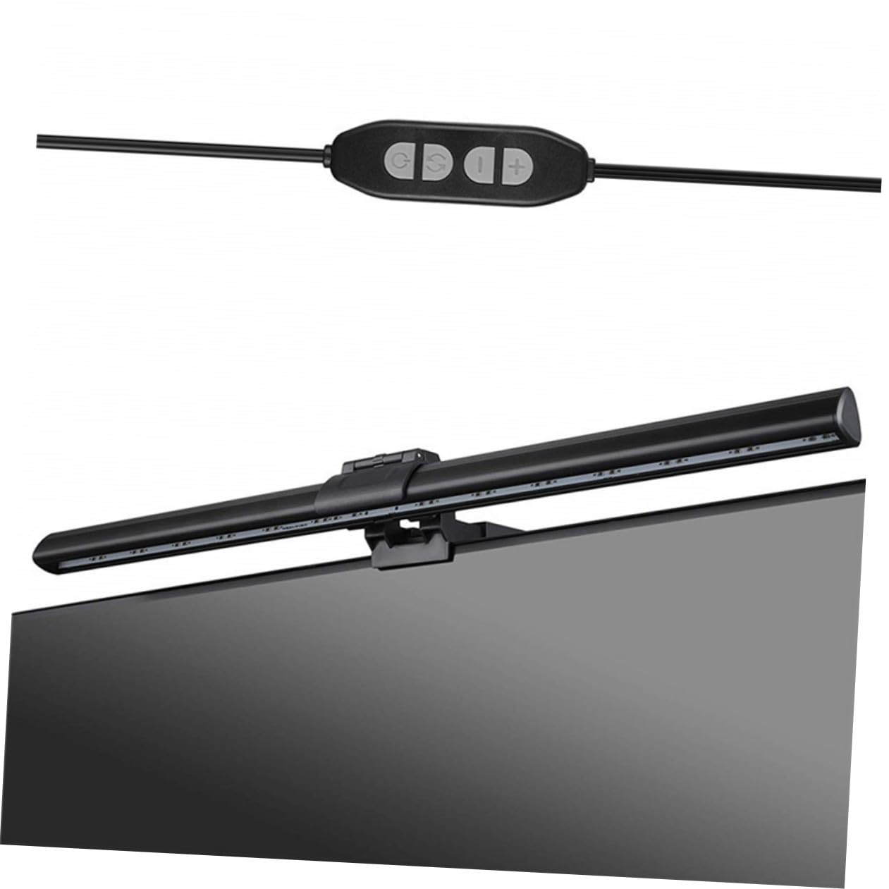 USB Monitorlampe Schwarz aus Abs und Aluminium, Klemmleuchte | Computermonitor Beleuchtung für Büro und Zuhause, E-reading Bildschirmbeleuchtung, Schulbeginn Party