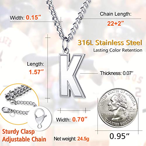 Letter Necklace For Men Initial K Charm Stainless Steel Chain With Initial #TOP5