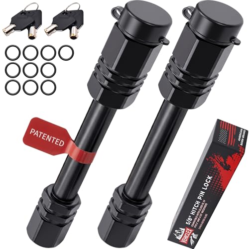 Vehiclex Hitch Pin Locks for 2" Trailer Receivers (2 Keyed Alike) - 5/8" Pins for Class III, IV - Defends Against Dust, Mud, and Thieves by Vehiclex - Used condition - US$20.00
