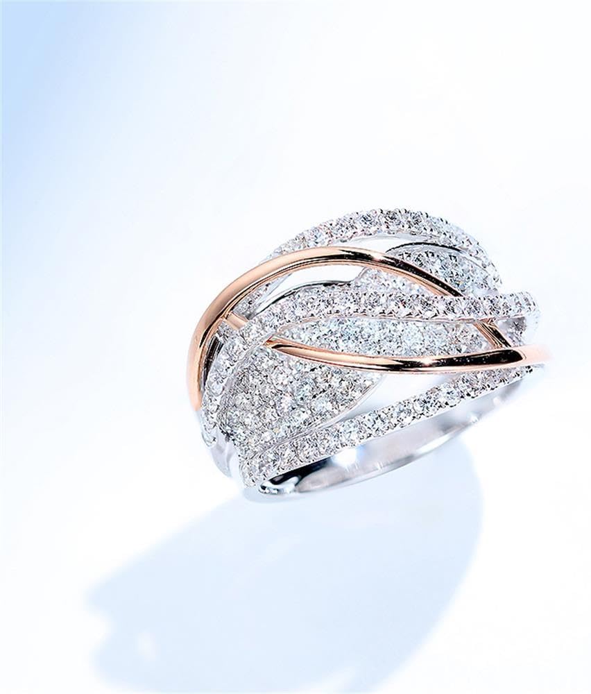 RKKOJJO 925 Sterling Silver Rings Cubic Zirconia Ring Diamond Ring Engagement Ring Wedding Band Rings for Women - Image 4