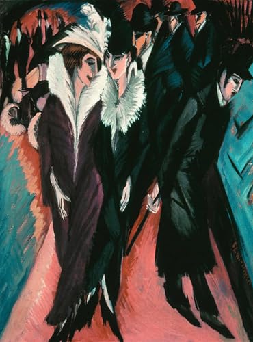 Lienzo decorativo L'albero rosso sulla spiaggia de Ernst Ludwig Kirchner lienzo premium 60x90cm