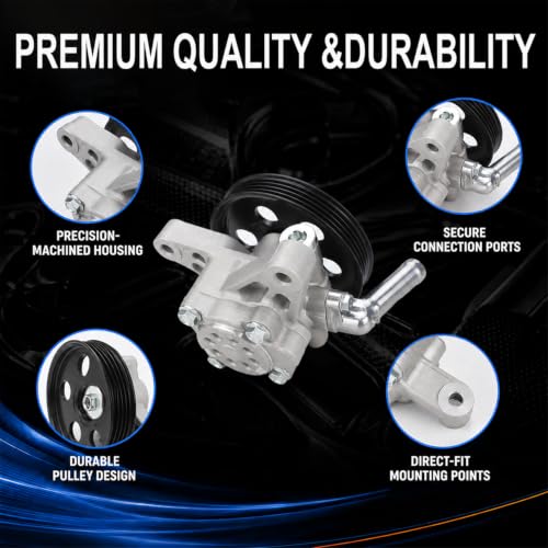 Image of Flecto 56110-P8C-A01 Steering Pump with Pulley Compatible with Honda V6