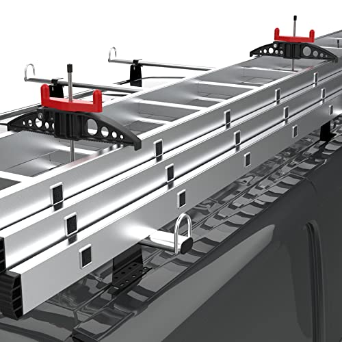 Van Leiterklemmen, breiter Haken für breite Dachträgerstangen – ideal für Thule Flügelstangen WingBars Evo Easy-Clamp – Crash-getestet – CE