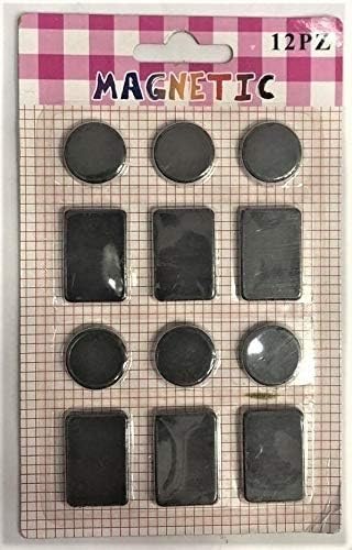 KRAFTMASTERS Set of 6Pcs Round and Square Black Magnet for Office and School Purpose (B0CNW8CZY4) Amazon Price History, Amazon Price Tracker
