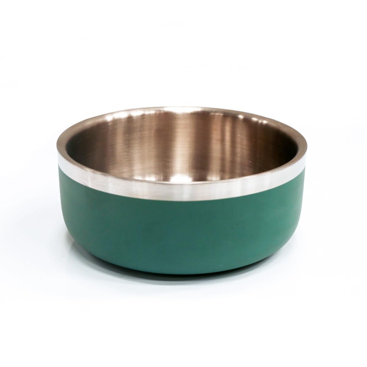 Saluki Stainless Steel Double Wall Dog Bowls, 2200 ml Capacity, Emerald