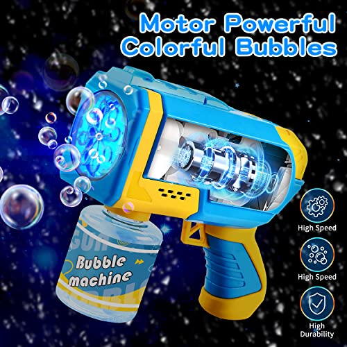 Eaglestone 2 Bubble Guns For Toddlers, Automatic Bubble Machine For Kids, Bubble Blower W/ 4 Bottles Bubble Solution Refill & Led Lights, Bubbles Party Favors For Summer Outdoor Toy Birthday Gifts #TOP2