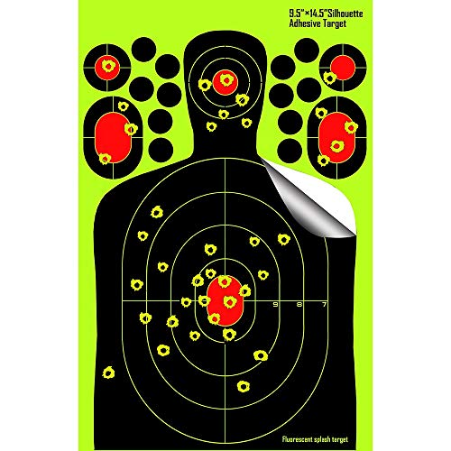 Human Splatter Targets - Disparador de Tiro (24,1 x 36,8 cm/14,5 x 9,5 Pulgadas), Color Amarillo Claro, 25 Cover