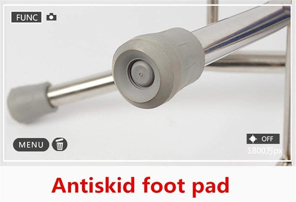 Muletas para Adultos Silla Plegable Taburete con Bastón Ajustable con Muletas y Asiento Regulable en Altura Acero Inoxidable Antideslizante con Base Pequeña de 4 Patas Todo está Bien