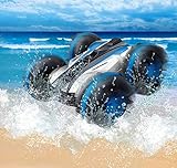 Rabing Stunt Car 2WD Remote Control RC Vehicle With LED Headlights Extreme High Speed 360 Degree Rolling Rotating Stand Up Rotation(Random Color)