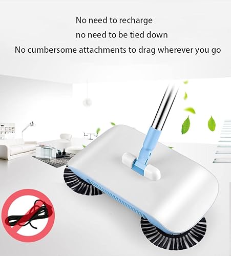 Miniatura 4 de FEMUN, Juego de escoba y recogedor, escoba y recogedor, juego combinado de escoba con recogedor, escobafregona 3 en 1, barrido y trapeador en uno,