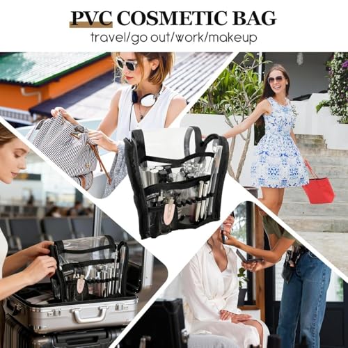 Bolsa de maquillaje transparente impermeable que soluciona los derrames en tu maleta 6