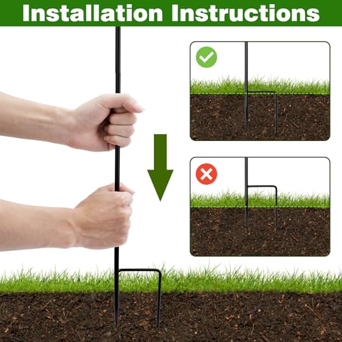 JABNOW 4 Stücke Garten Schäferhaken, 81.5 Schäferstab mit Haken, Höhenverstellbar Hirtenstab, Metall Gartenstab Rostbeständig, Outdoor Abnehmbarer Hirtenstab, Schäferhaken für Pflanzen Vögel Laterne