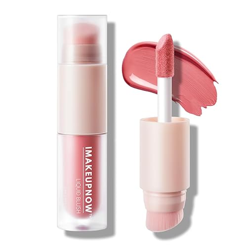 Maquillaje en barra de rubor en crema líquida para mejillas Brocha integrada - Aplicación y mezcla en uno #L002