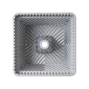 Nordic Ware 80577 Bundt Squared Pan, 10-Cup Capacity, Graphite Nordic Ware 80577 Bundt Squared Pan 10 Cup Capacity Graphite