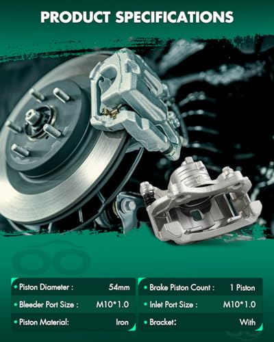 Image of SCITOO Front Left Brake Caliper With Bracket 19B6860 Compatible For Nissan For March 2012-2015,For Nissan For Micra 2015-2017,For Nissan For Versa 2012-2019,For Nissan For Versa Note 2014-2019