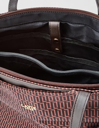 Image of Lavie Luxe Women's Monogram Zumi Large 15 Inch Laptop Tote Handbag | Tote Bag for Work | Ladies Purse | Stylish Shoulder Bag | Gift for Women