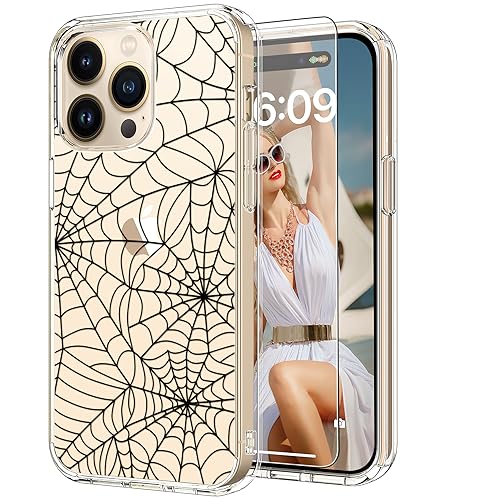 Coque iPhone 15 Pro transparente ICEDIO avec protège-écran 6,1 pouces