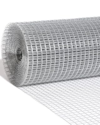 Nueve Deer Hardware Cloth 1/2 inch 24 x 100 Ft 19-Gauge, Hot-Dip Galvanized After Welding, Chicken Wire Fence, Wire Mesh Roll, Garden Fencing, Gopher Wire, Rabbit Wire