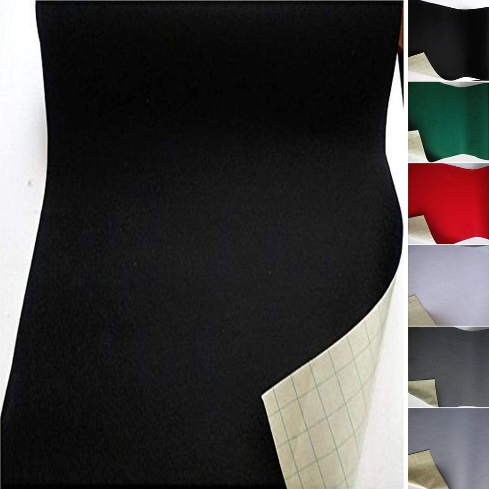 Papel decorativo autoadhesivo para manualidades, 150 x 50 cm, color negro