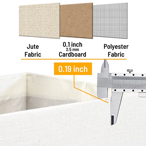 Fabric Storage Box With Lids [3 Pack] Foldable Closet Shelf Organizer Linen Decorative Bins With Cover Handles Collapsible Baskets Containers For Home Closet Clothes Nursery Toy (15X10X10 Inch, 27L, Grey) #TOP1