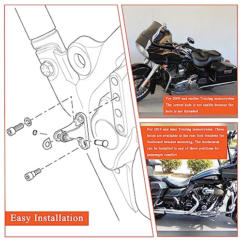 Fovplue HD-0001-E-11 Passenger Mini Footboard, Passenger Footpegs W/Mount Kit thumb #2