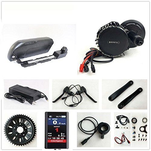 BAFANG BBSHD BBS03 48V 1000W 8fun Mid Drive Ebike Kit Bottom Bracket  Width:68 mm with LCD-TFT850C Display 48V Tube TigerShark Frame Case