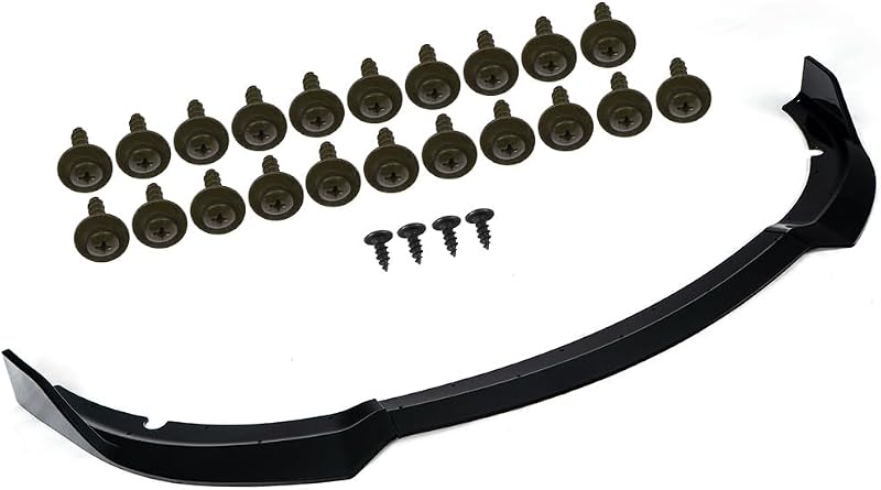 Spoiler Lip do Para-choque Dianteiro ALLGOOD para Dodge Charger SRT 2015–2020, Preto – 3 peças